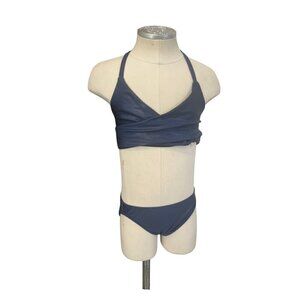 Les Tout Petits Girls Bikini Blue Shiny Size 8